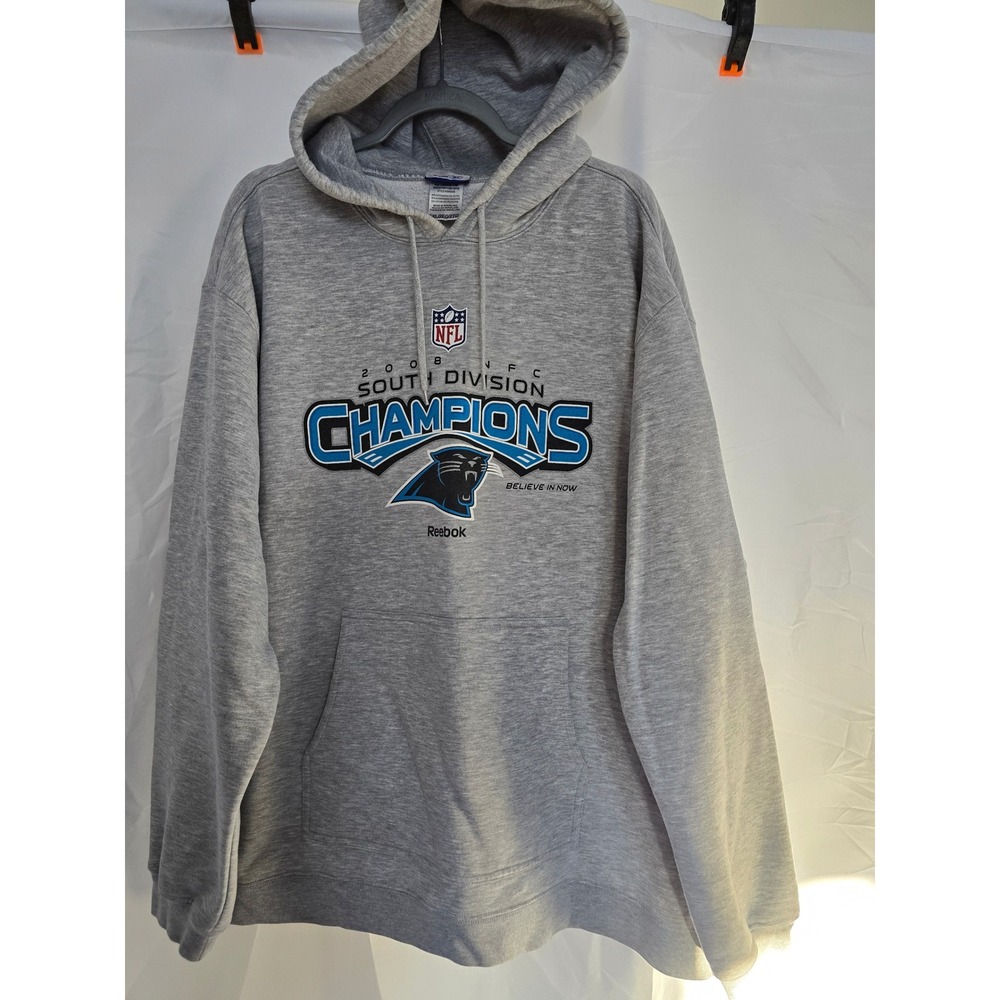 Mens‎ Reebok Carolina Panthers 2008 NFC South Division Champions Sweatshirt 2XL